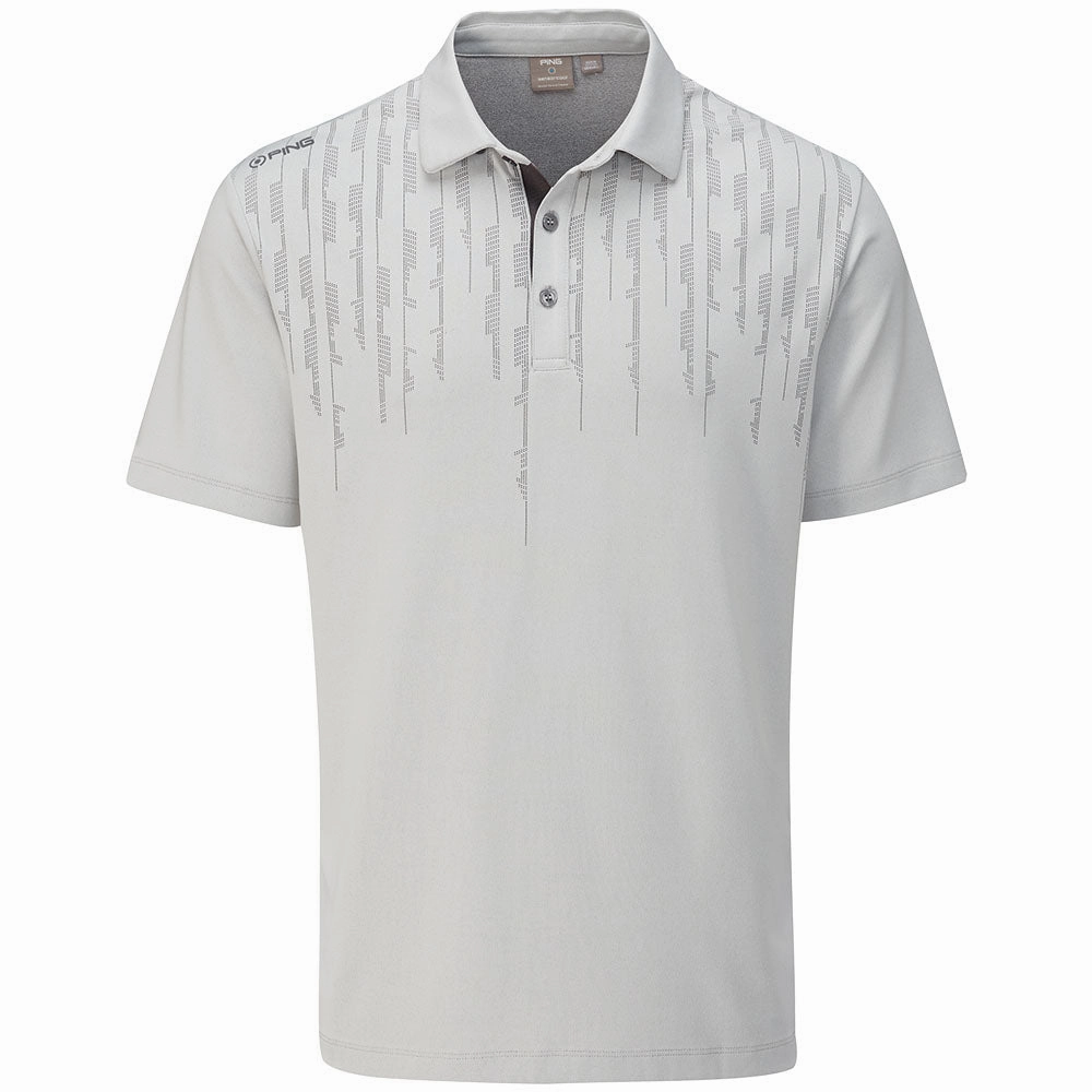 Ping Carbon Polo Shirt - Silver Travel Light Relaxed Vibe