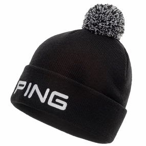 Ping Collection Classic Bobble Hat - Black Hand Wash Friendly Windproof Design