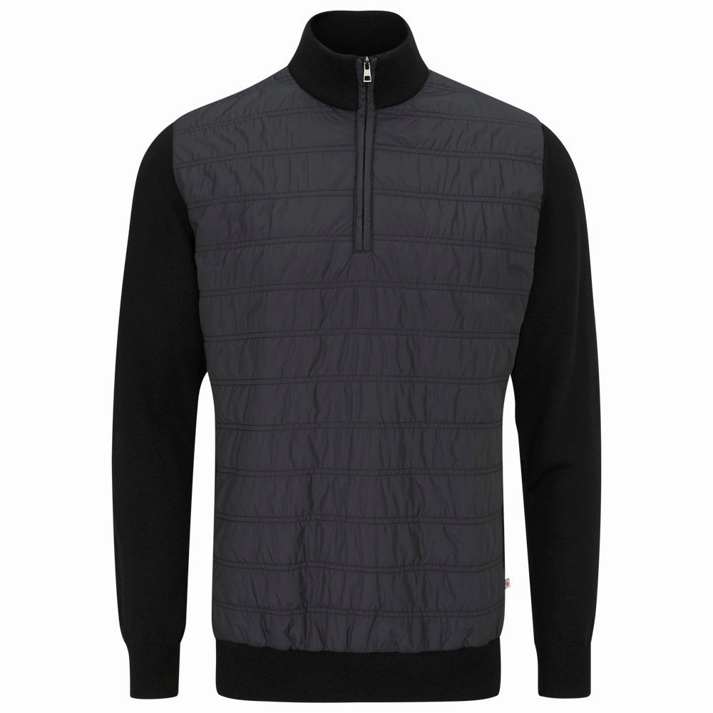 Ping Connell 1/4 Zip Pullover - Black Kangaroo Pocket Pullover