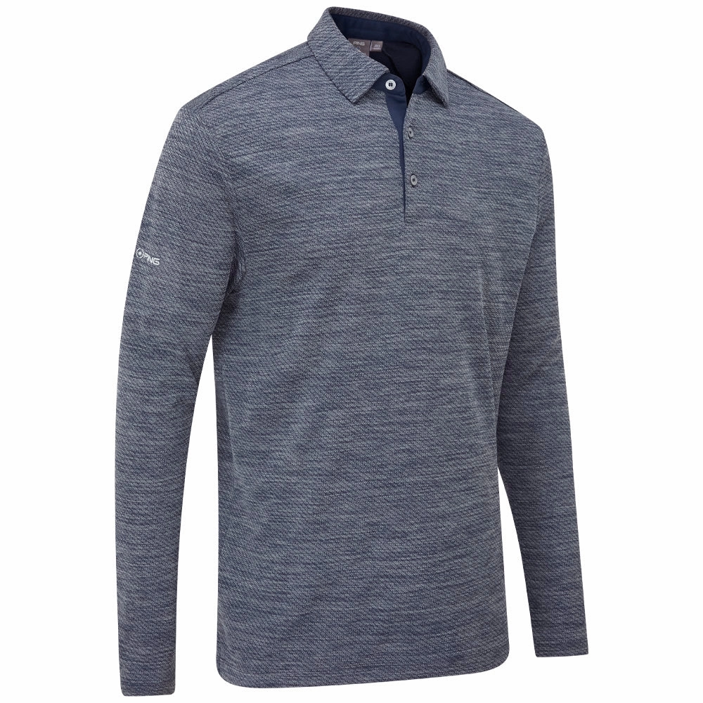 soft look Smart Layering Ping Creek Polo Shirt - Navy Melange