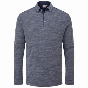 Ping Creek Polo Shirt - Navy Melange Spring Freshness