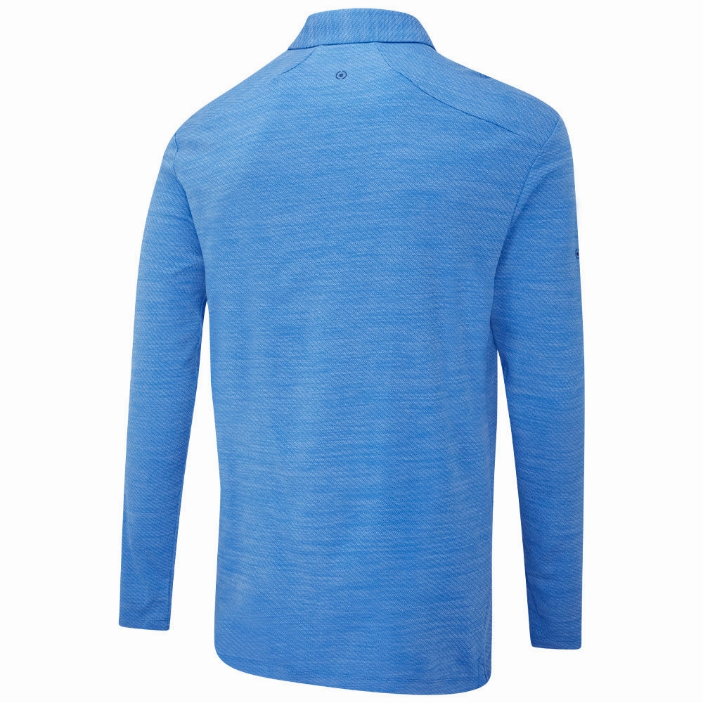 Ping Creek Polo Shirt - Tidal Blue Melange High Density Cotton