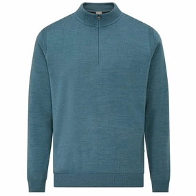 Ping Croy 1/2 Zip Pullover - Blue Fusion Marl product trendy catchiness Abstract print