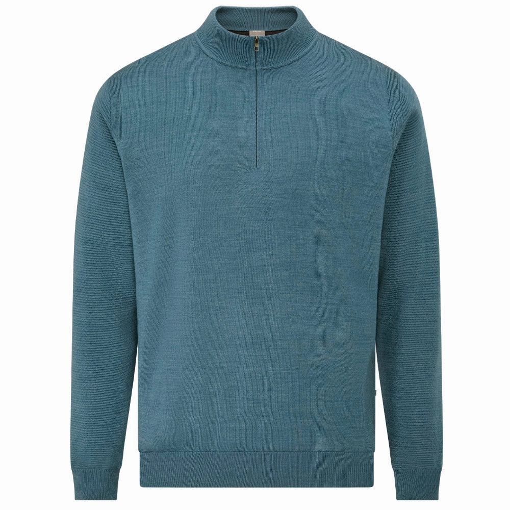 Ping Croy 1/2 Zip Pullover - Blue Fusion Marl product trendy catchiness Abstract print