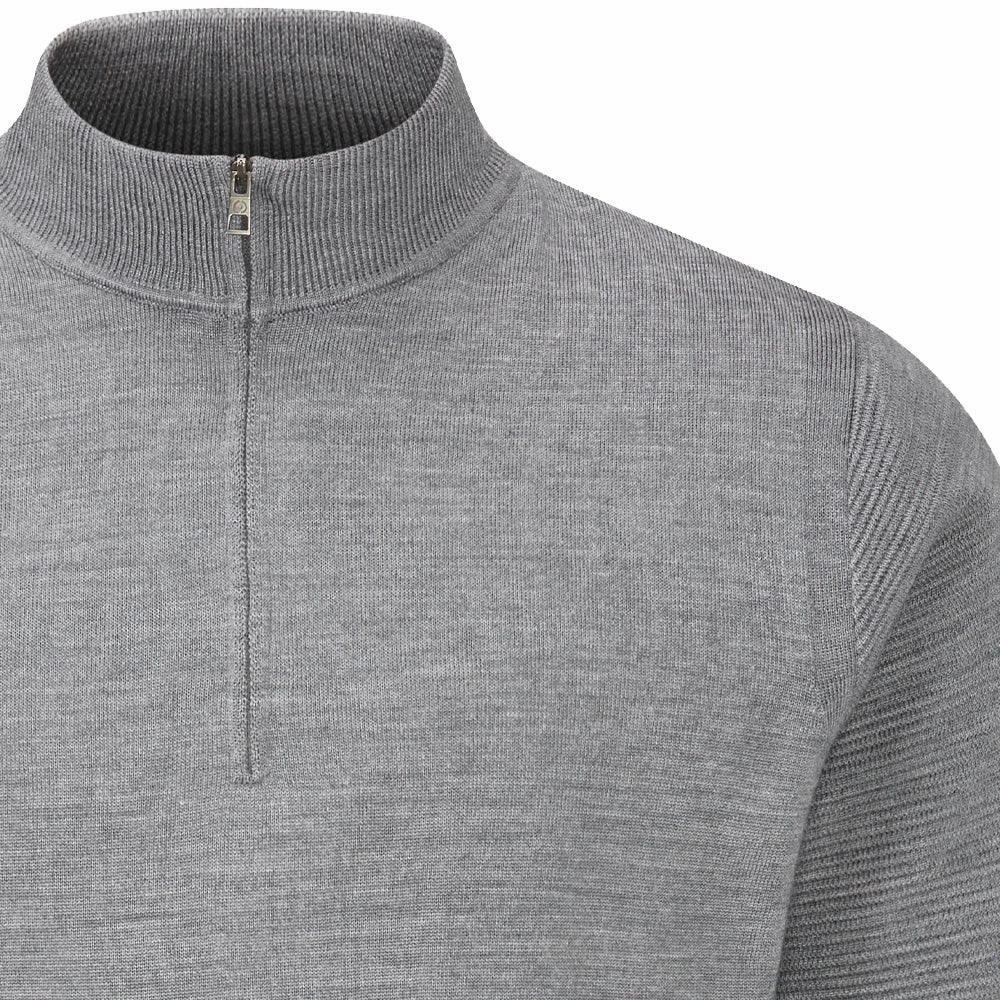 Essential Sporty Ping Croy 1/2 Zip Pullover - French Grey Marl
