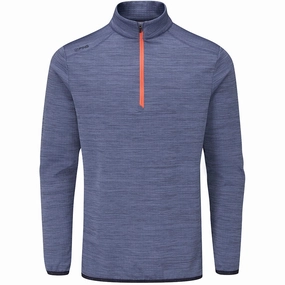 Ping Edison 1/2 Zip Mid-Layer Fleece - Greystone Marl product weekday wearability Cuffed Sleeves