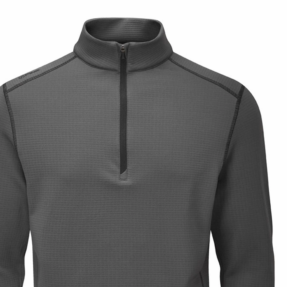 Embroidered Logo snowboarding suitable Ping Edwin 1/2 Zip Pullover - Asphalt