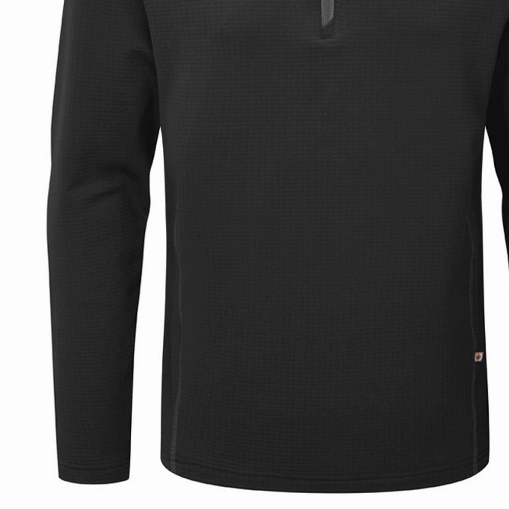 marbled Comfortable Ping Edwin 1/2 Zip Pullover - Black