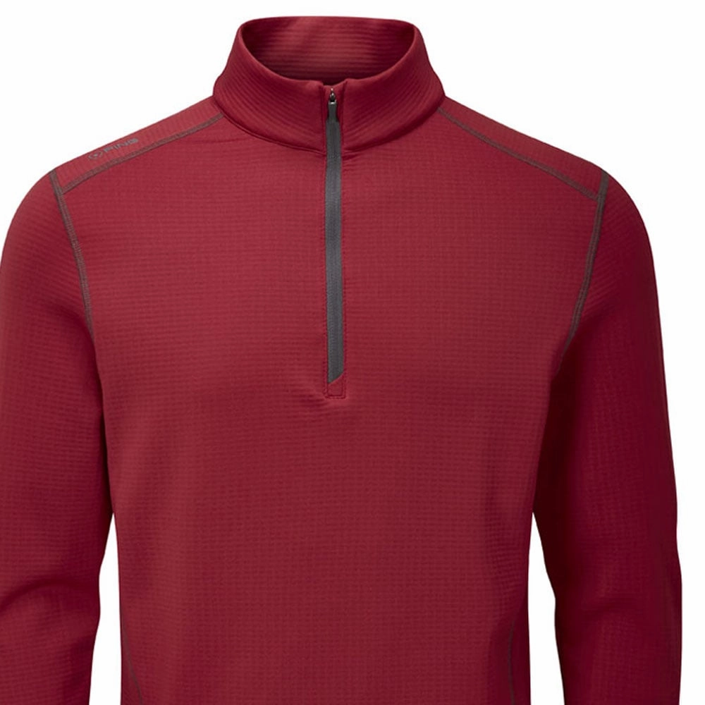 Ping Edwin 1/2 Zip Pullover - Firebrick Athletic goes with sneakers