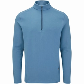 Ping Edwin 1/4 Zip Midlayer - Stone Blue All Day Wear
