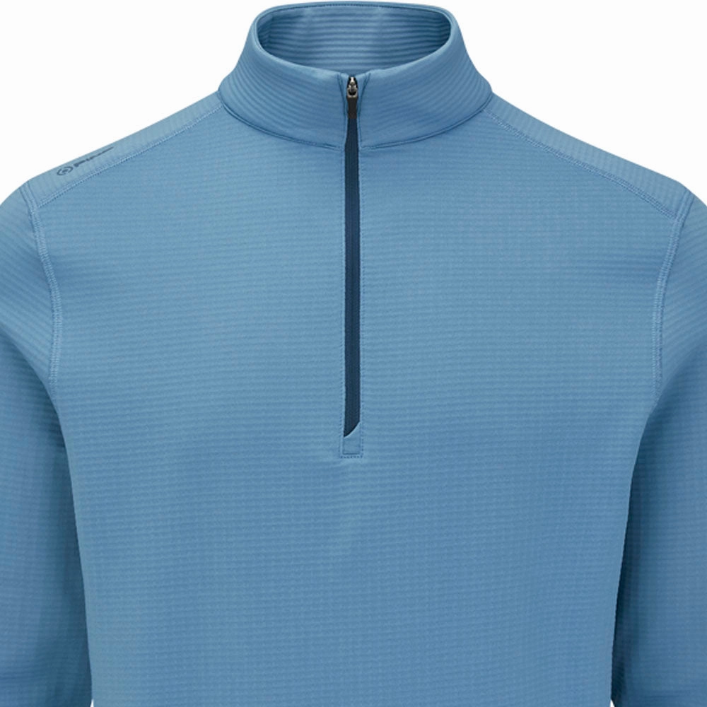 product lanyard visibility vacation wear Ping Edwin 1/4 Zip Midlayer - Stone Blue