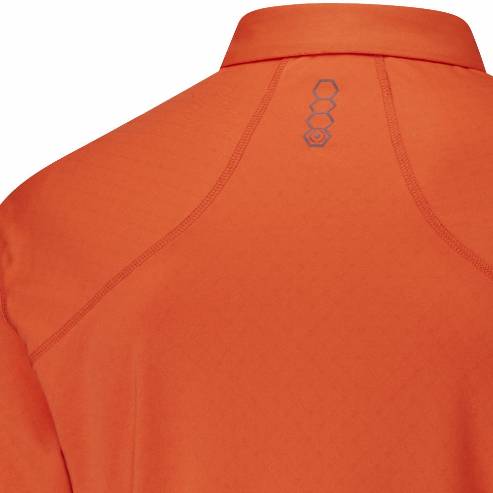 Chill Comfort Quality Comfort Ping Elemental Long Sleeved Polo Shirt - Flame