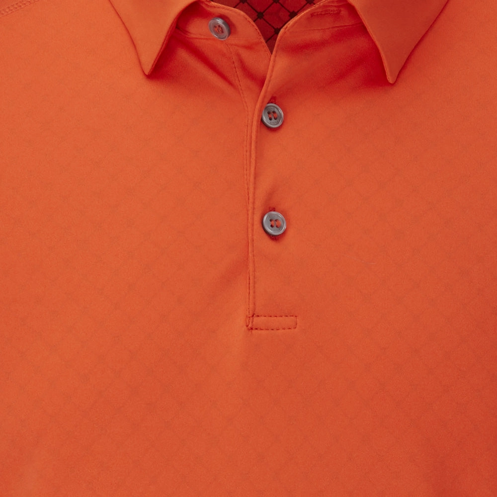 Ping Elemental Long Sleeved Polo Shirt - Flame Ethically Sourced Cotton Chill Comfort
