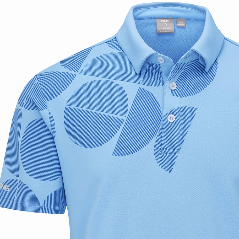 Ping Elevation SensorCool Polo Shirt - Infinity Blue Quick Release Hem