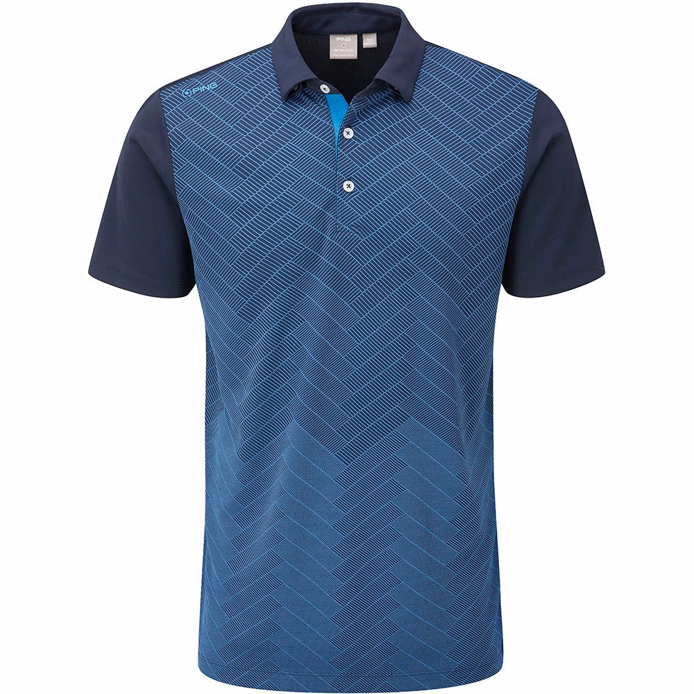 MultiPly Fabric Ping Etten Polo Shirt - Navy Multi