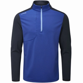 Ping Farrell 1/2 Zip Midlayer - Blue Surf/Oxford Blue product discount