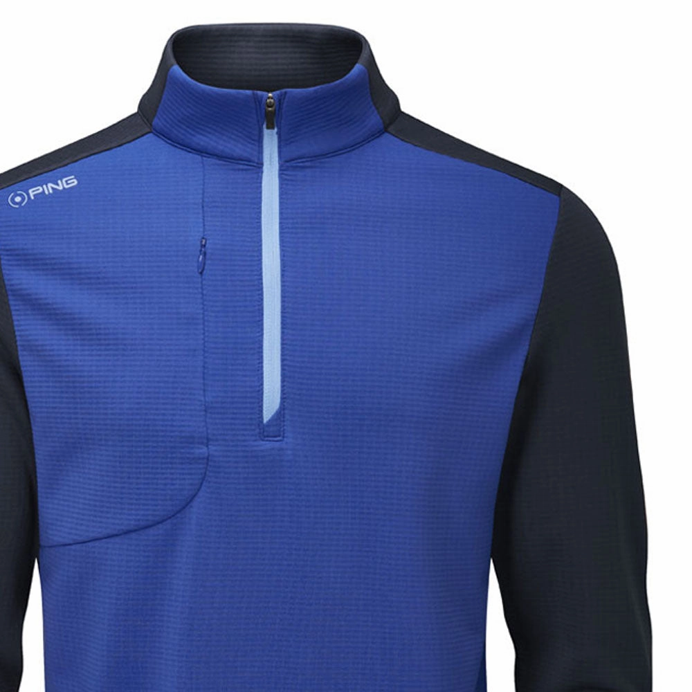 Ping Farrell 1/2 Zip Midlayer - Blue Surf/Oxford Blue All Season Smooth Texture