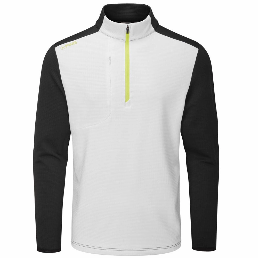 Ping Farrell 1/2 Zip Midlayer - White/Black Easy to Carry