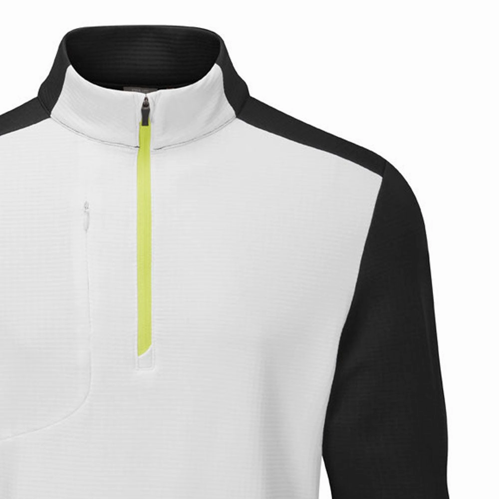 Casual Fit Ping Farrell 1/2 Zip Midlayer - White/Black