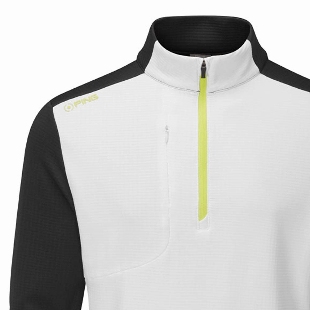 Ping Farrell 1/2 Zip Midlayer - White/Black Weekend Look