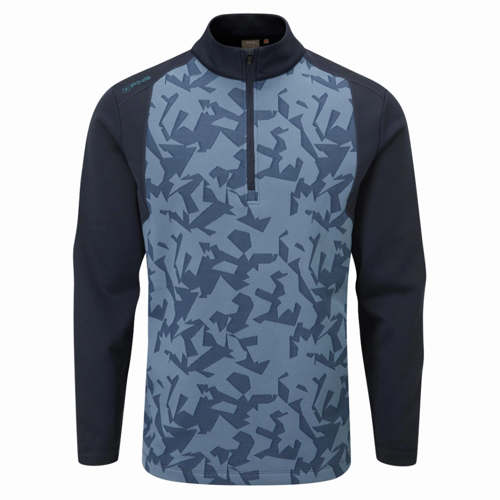 Comfy Streetwear product running suitable speed Ping Felix 1/2 Zip Golf Sweater - Greystone/Navy