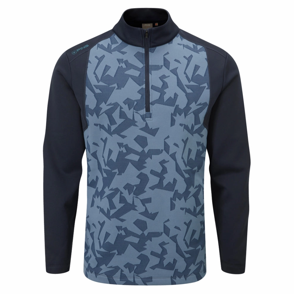 Ping Felix 1/2 Zip Golf Sweater - Greystone/Navy Essential Relaxed