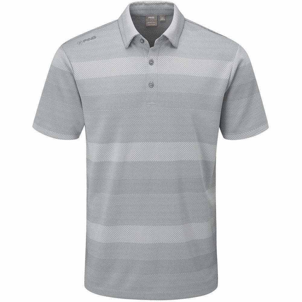 Durable Stitching AntiStatic Properties Ping Focus Polo Shirt - Silver Multi