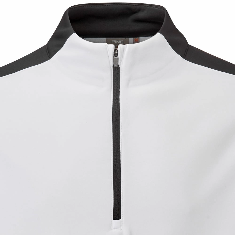 hat accents Ping Frankie 1/2 Zip Pullover - White/Black