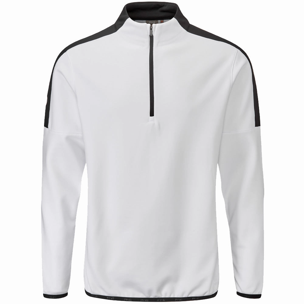 Ping Frankie 1/2 Zip Pullover - White/Black Blend