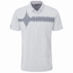 Ping Frequency Polo Shirt - Silver Soft Material
