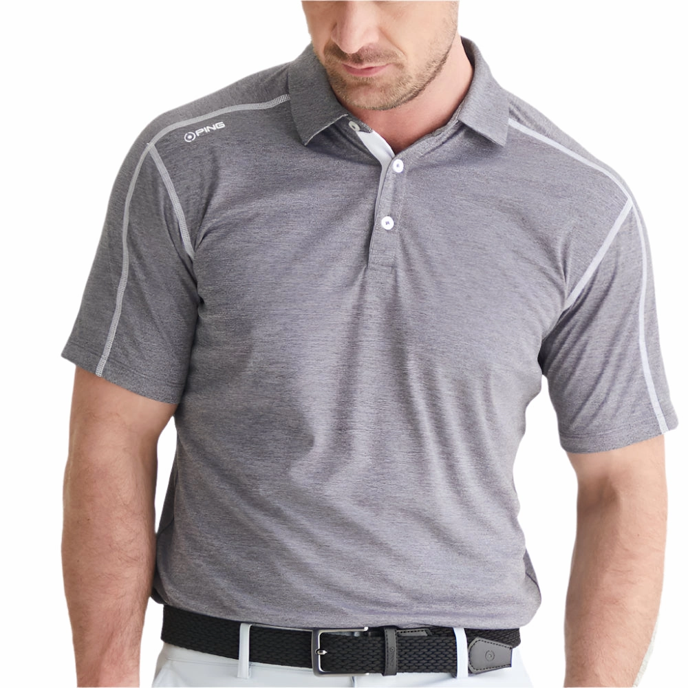 Smooth Finish Ping Fynn Polo Shirt - Charcoal Marl