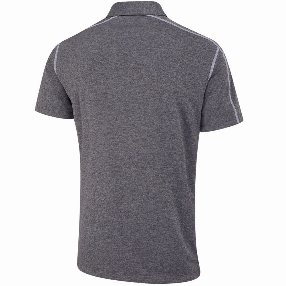 Ping Fynn Polo Shirt - Charcoal Marl Relaxed Comfort Fit