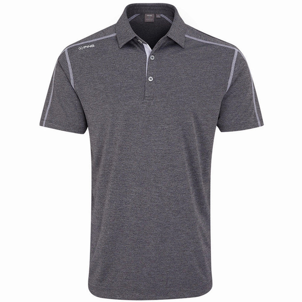 UPF Rated Fabric Relax Trend Ping Fynn Polo Shirt - Charcoal Marl