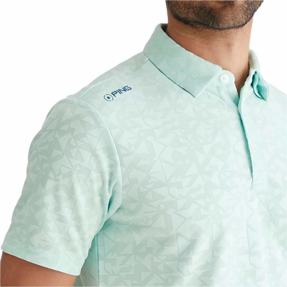 Ping Geo-Camo Polo Shirt - Misty Green Classic Outfit MoistureWicking Technology