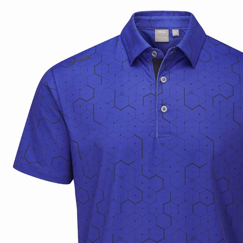 Seasonal top Summer Wardrobe Ping Geo Polo Shirt - Blue Surf/Navy