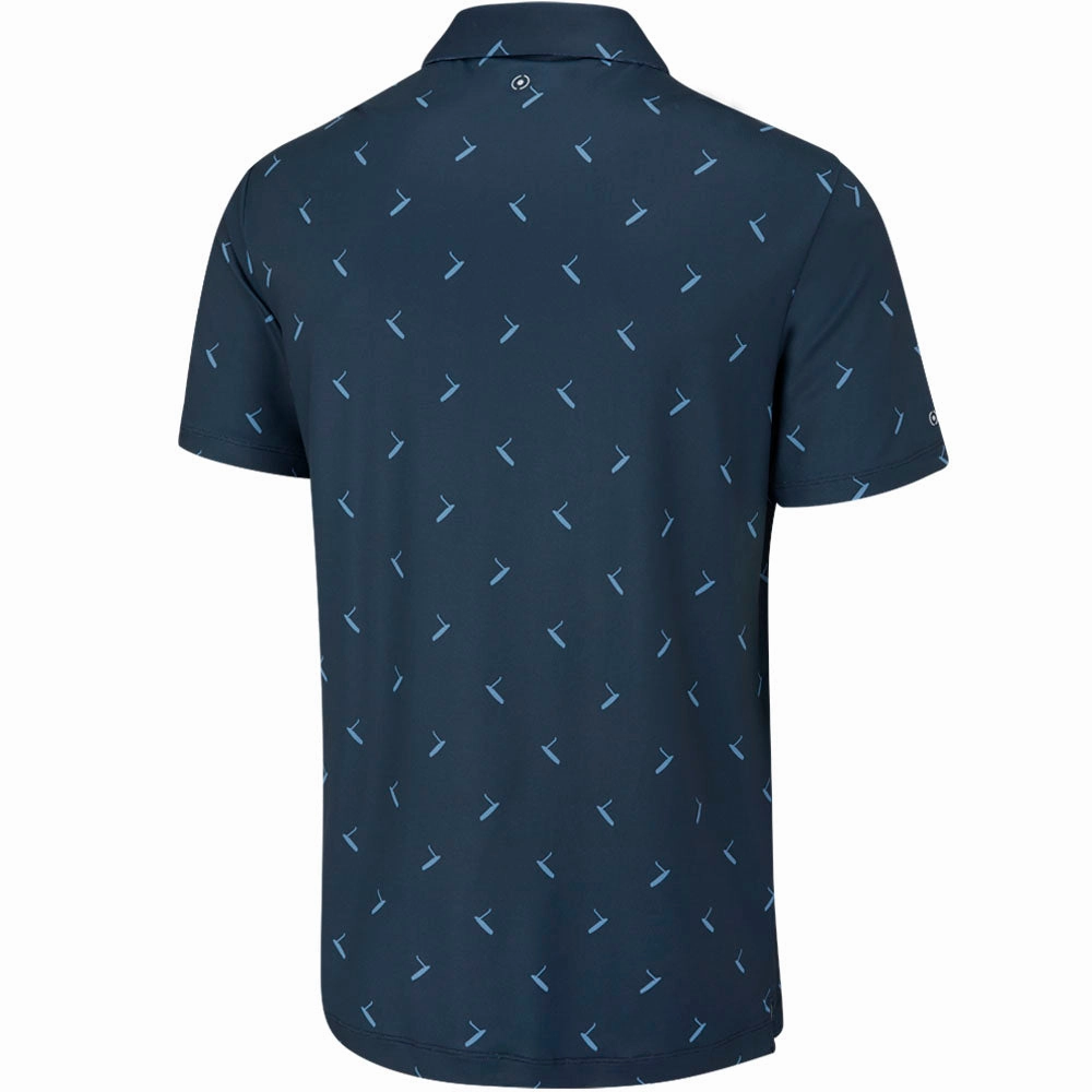 Ping Gold Putter Printed Polo Shirt - Navy Multi Formal Style Cozy and Soft
