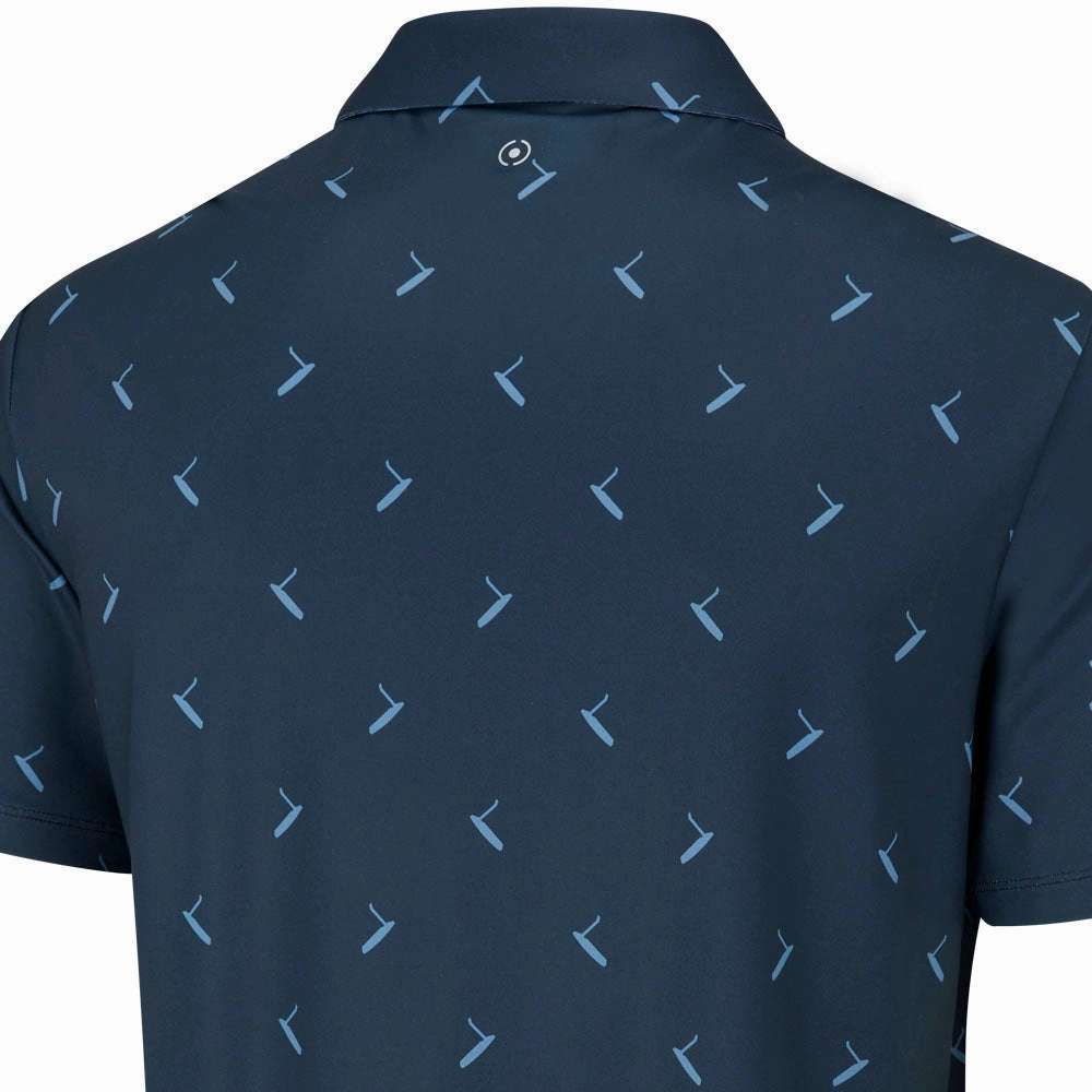 Ping Gold Putter Printed Polo Shirt - Navy Multi Bold colors