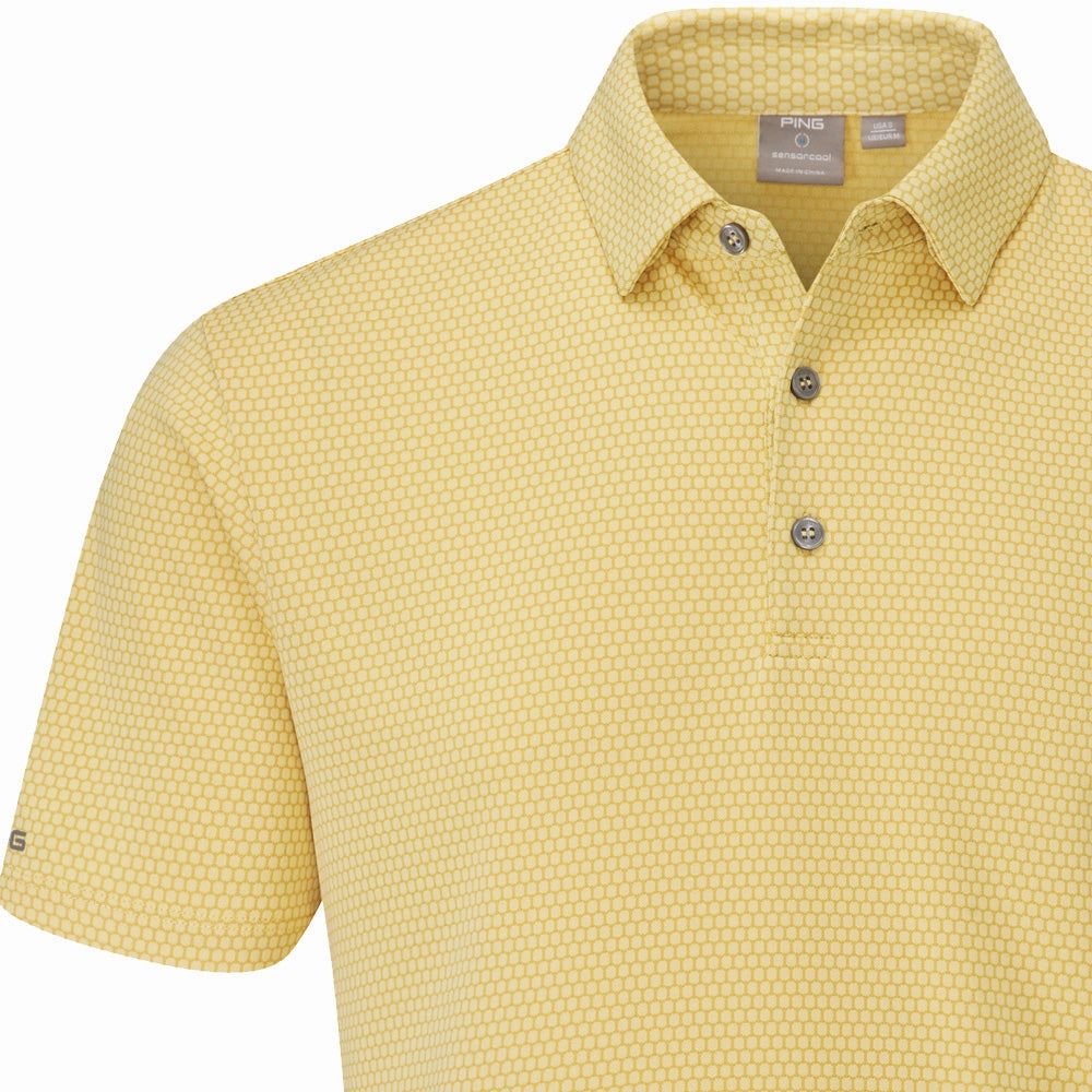 Comfort Design Men's masculinity Ping Halcyon Polo Shirt - Gold Multi