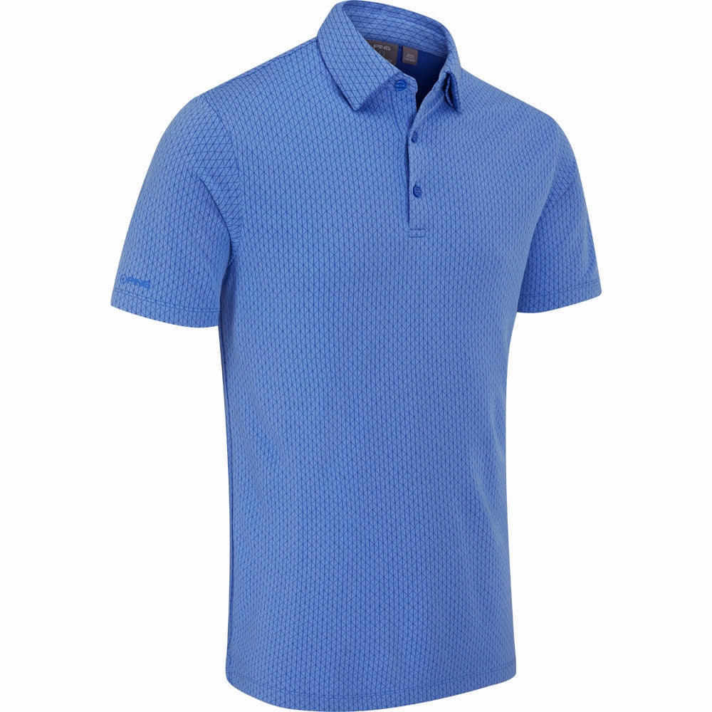 Ping Hershel Polo Shirt - Cornflower Blue Multi Trendy Vibe