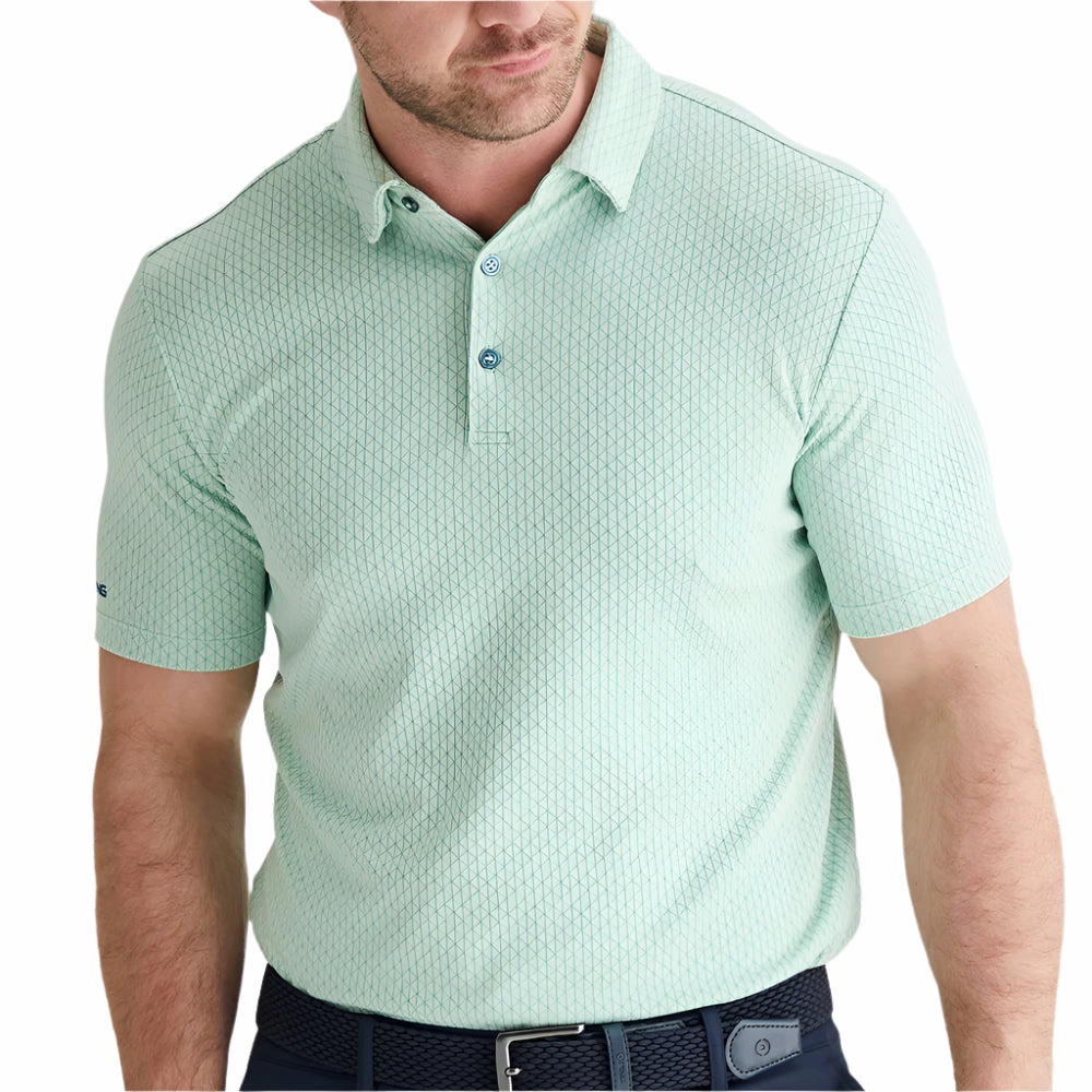 Reinforced Neckline Sustainable production Ping Hershel Polo Shirt - Misty Green Multi