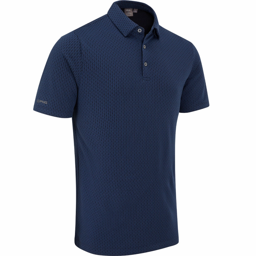 Fresh Look Scoop neck Ping Hershel Polo Shirt - Oxford Blue Multi