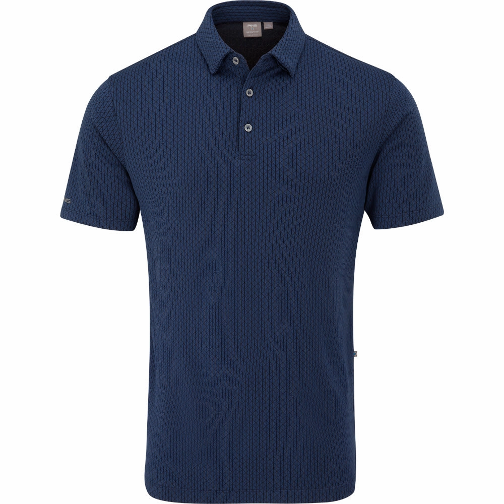 Gym clothing Non Irritating Collar Ping Hershel Polo Shirt - Oxford Blue Multi