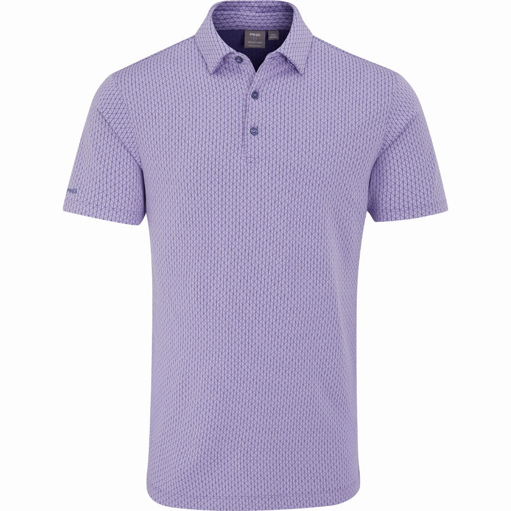 Easy Layer Ping Hershel Polo Shirt - Purple Ash Multi