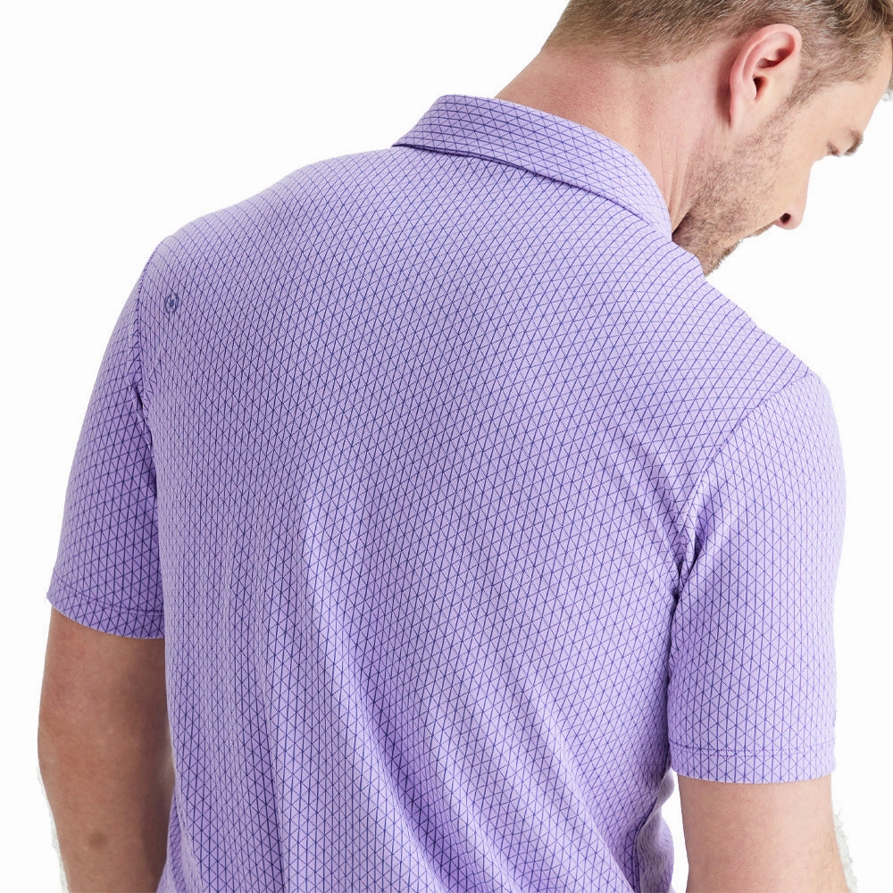 Relaxed Fit proper length Ping Hershel Polo Shirt - Purple Ash Multi