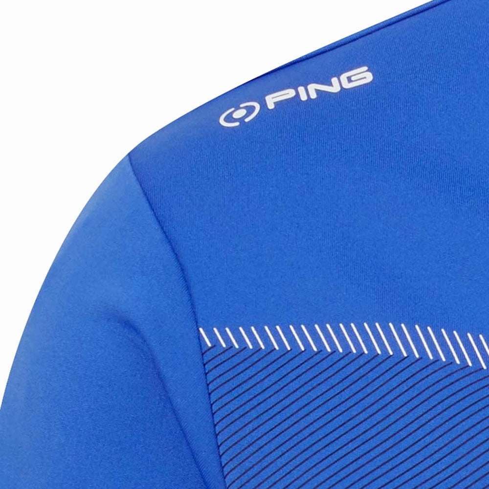 Breathable Style Ping Holten Polo Shirt - Delph Blue