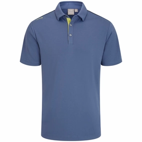 Ping Inver Polo Shirt - Blue Indigo Flexible Collar