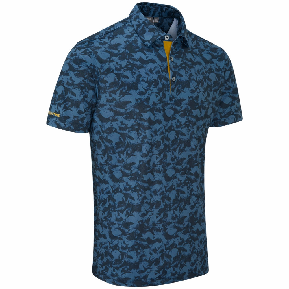 Ping Julian Polo Shirt - Blue Fusion Multi Pocket Detailing