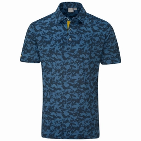 Functional Look Ping Julian Polo Shirt - Blue Fusion Multi