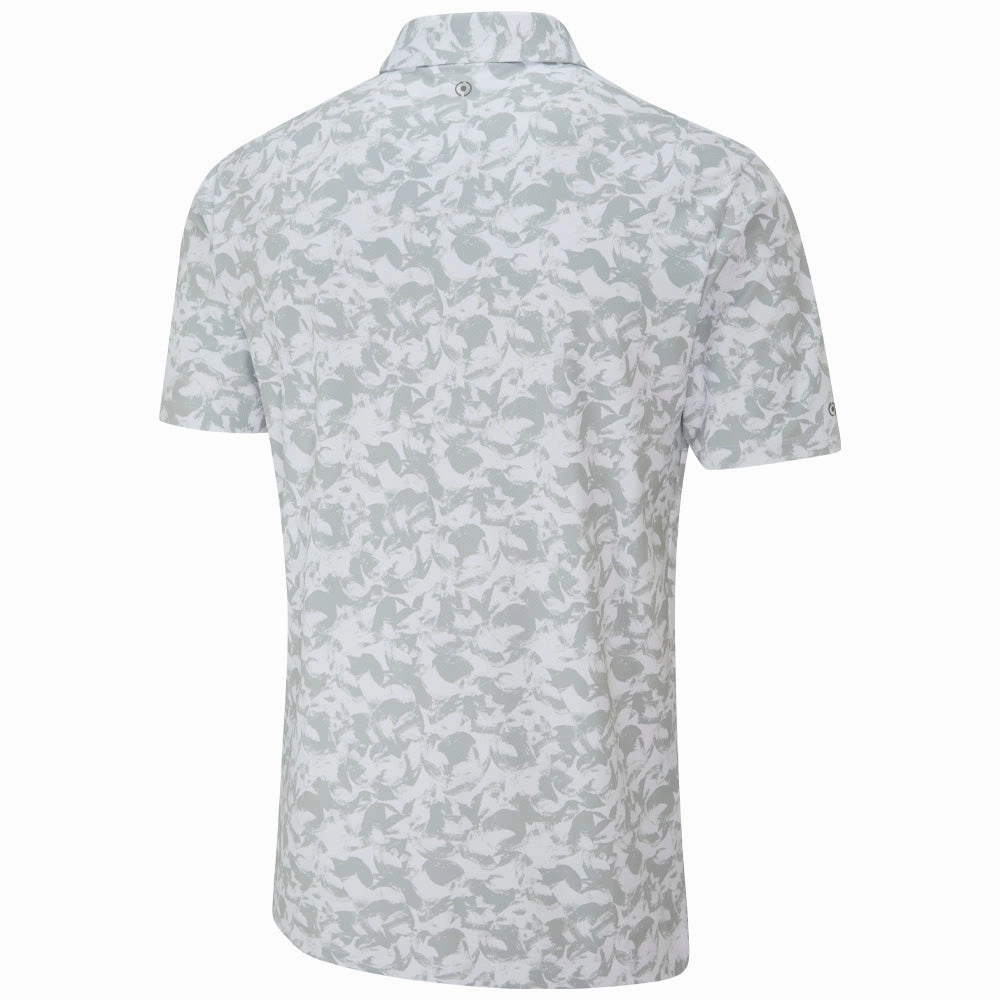 Ping Julian Polo Shirt - Silver Multi Active Wearable AntiBacterialTreatment