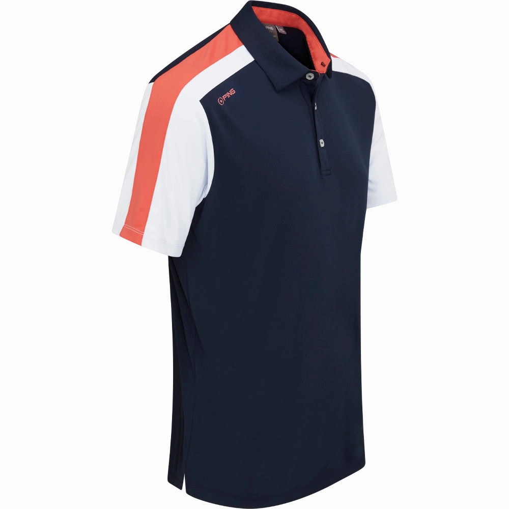 Smooth Seam Technology Ping Kelly Polo Shirt - Navy Multi